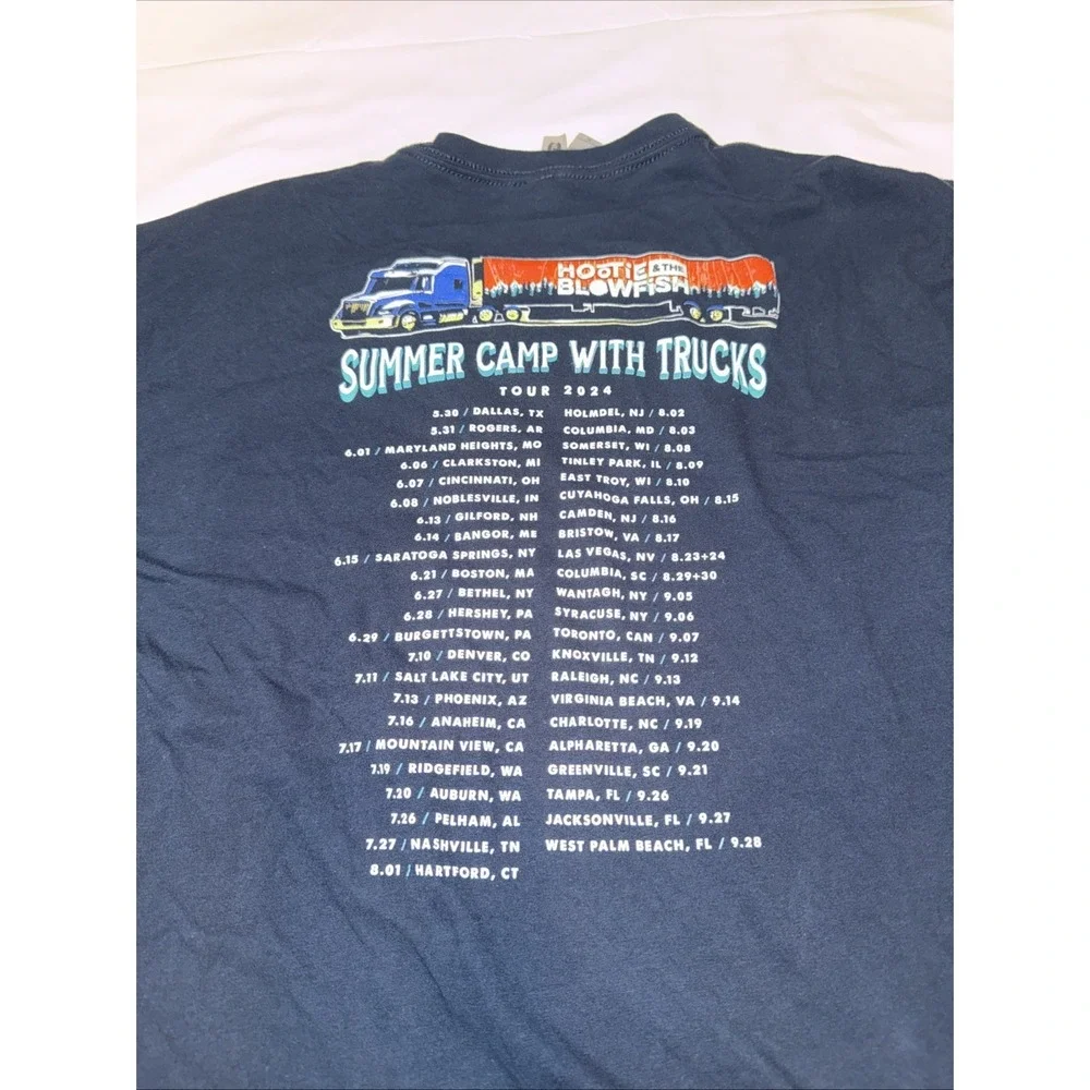 Hootie & The Blowfish Shirt Mens Large Navy Summer Camp With Trucks 2024 Tour